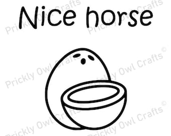 Nice horse SVG DXF with coconut shells