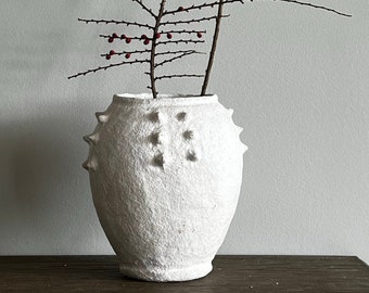 Lobi minimalistic Paper Mache Bowl / vase / jar / vessel