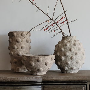 Nodara Collection- Paper Mache Bowl / vase / jar / pot / vessel