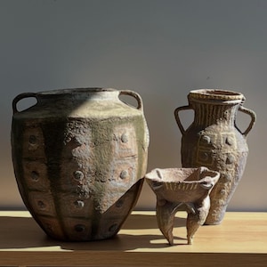 Whispers of Earth, paper mache vessel