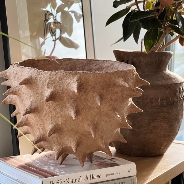 Spiky Paper Mache Bowl