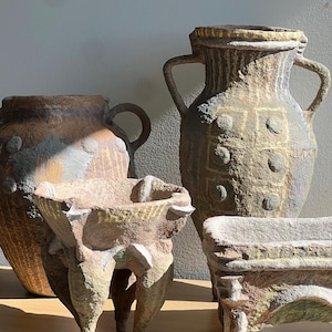 Whispers of Earth paper mache legged bowl
