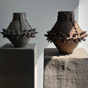 Vaso e ciotola in terra, ciotola, vaso, barattolo, pentola, brocca in cartapesta