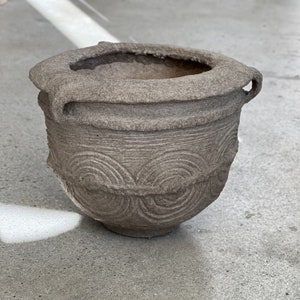Minimalistic Rustic African Pottery-Style Lobi Paper Mache Vessel image 7
