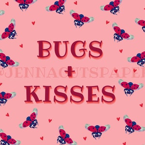 Ladybug Love Postkarten - zum Valentinstag + darüber hinaus! Digitaler Download.