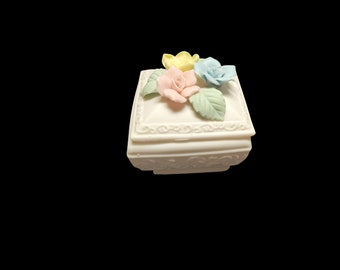 Boîte à bijoux à couvercle Norleans Japan, boîte à biscuits, boîte à bijoux, boîte à bagues, boîte décorative, boîte à bijoux vintage, cadeau pour elle