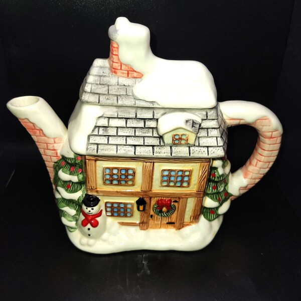 Christmas Teapot Etsy