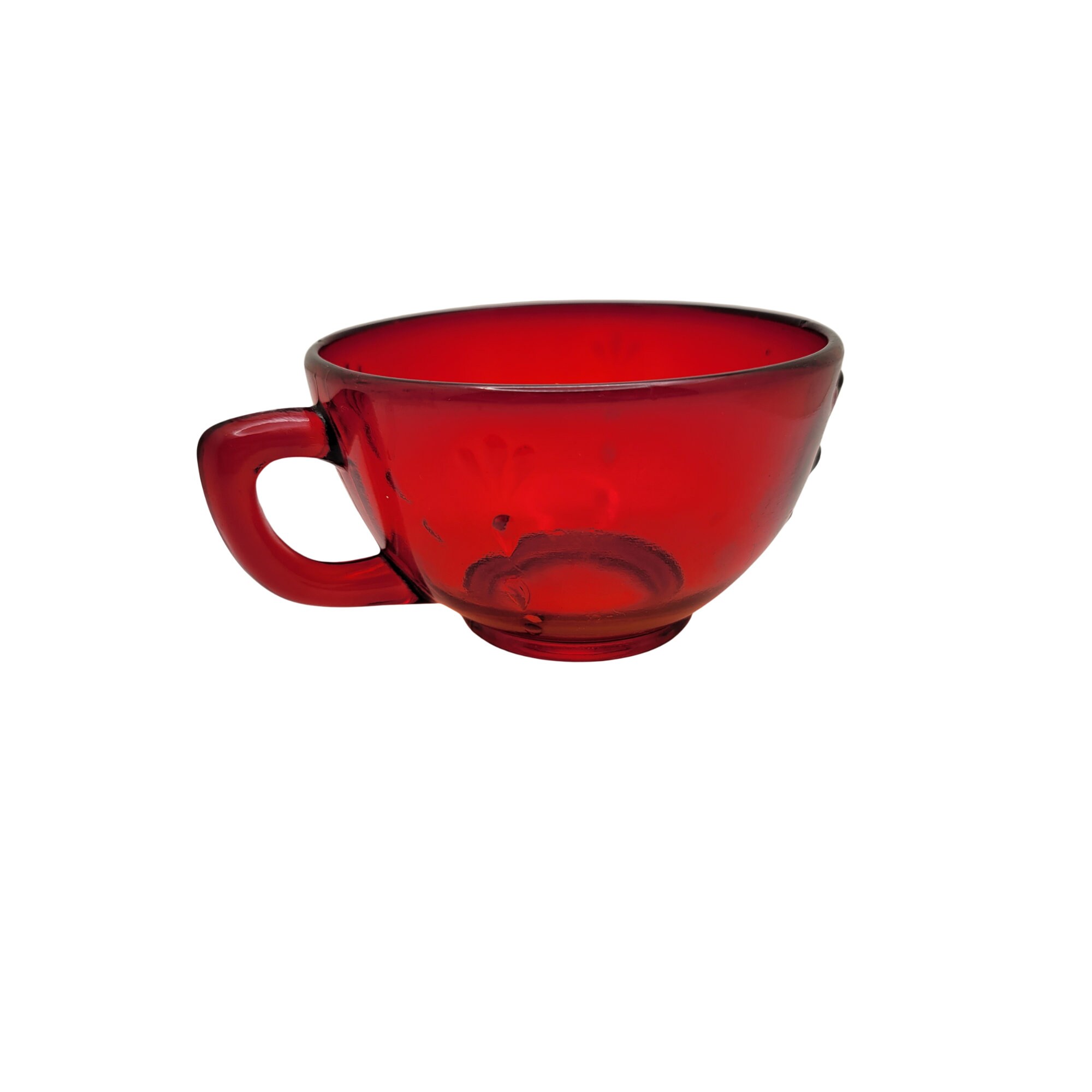 Vintage Paden City Crow's Foot Ruby Red Coffee Cup and Etsy