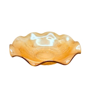 Jeannette Iris Iridescent Glass Bowl: 1960s Collectible Tableware