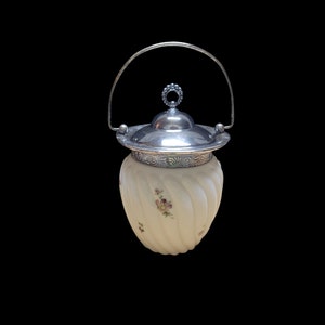 Antique Mt Washington Biscuit Jar: Victorian Silverplate Cookie Container