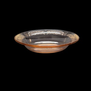 1930er Jahre Bundessharon Pink Oval Bowl - 9,5 " Cabbage Rose, Vintage Servierschale, Sammlerglas, Esszimmer aus geprägtem Depressionsglas