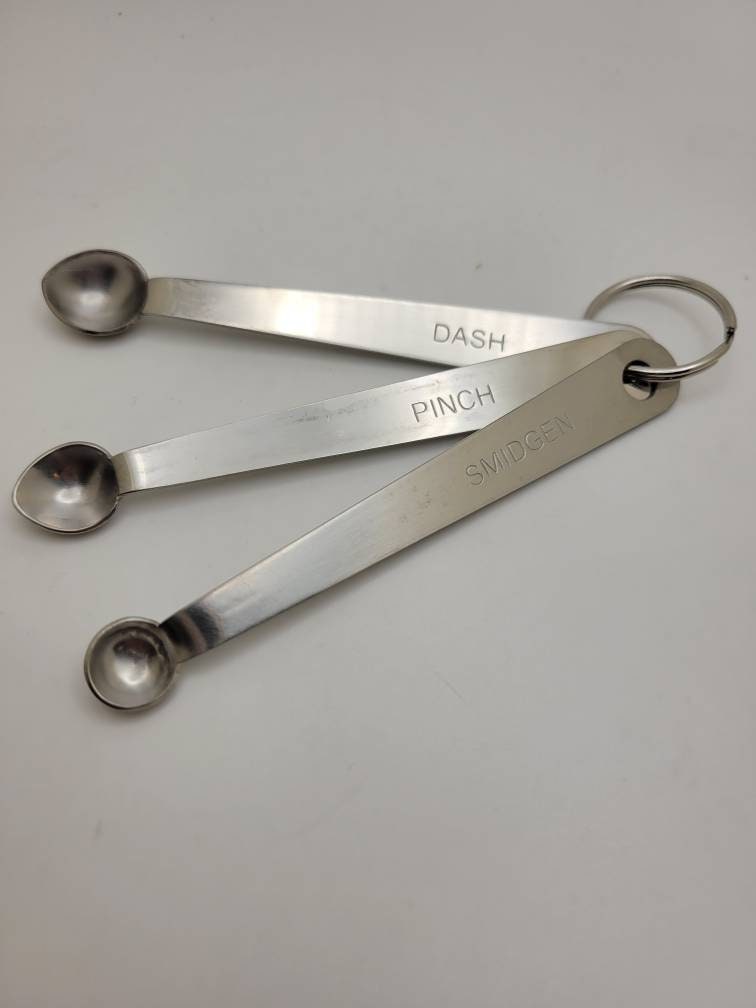 BERYLER® 1/8,1/16,1/32,1/64 tsp (dash, pinch, smidgen, nip) Mini Measuring  Spoons, Heavy Duty Stainless Steel Measuring Spoons, Small Measuring Spoon