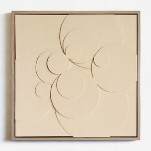 3D relief image no. 6, Wall Sculpture, Geometric Wall Decor, Minimalist, Abstract, Boho, Framed Painting