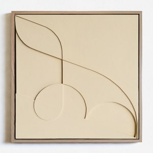 3D Reliefbild No. 7 &quot;Music&quot;, Wandskulptur, Geometrische Wanddekoration, Minimalistisch, Abstrakt, Boho, Gerahmtes Gemälde