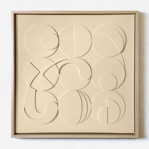 3D Relief Picture, Wall Sculpture, Geometric Wall Decoration, Minimalist, Abstract, Boho, Framed Painting
