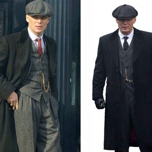 Handmade Peaky Blinders Blue Wool Overcoat Thomas Shelby -  Portugal