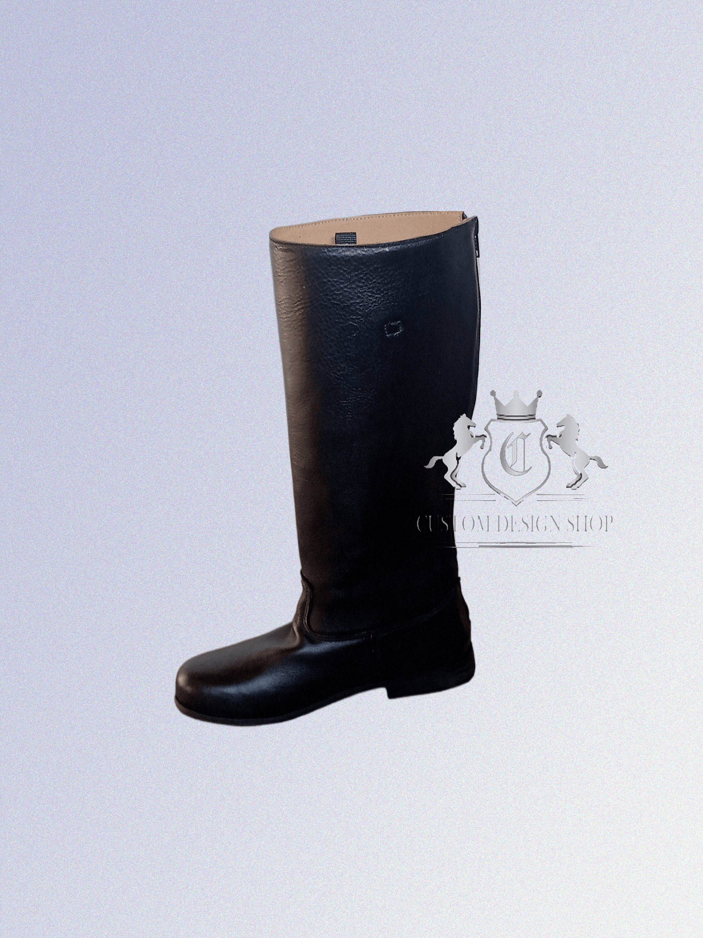 Men Riding Boots, Handmade Horse Riding Boots, Men's Black Leather