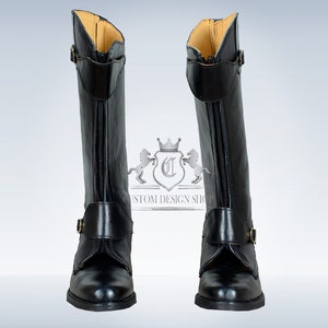 Horse Riding Men Boots, Tall Riding Boots, Black Long Leather Boots, Horseback Riding Shoes For Men, Gift For Him
