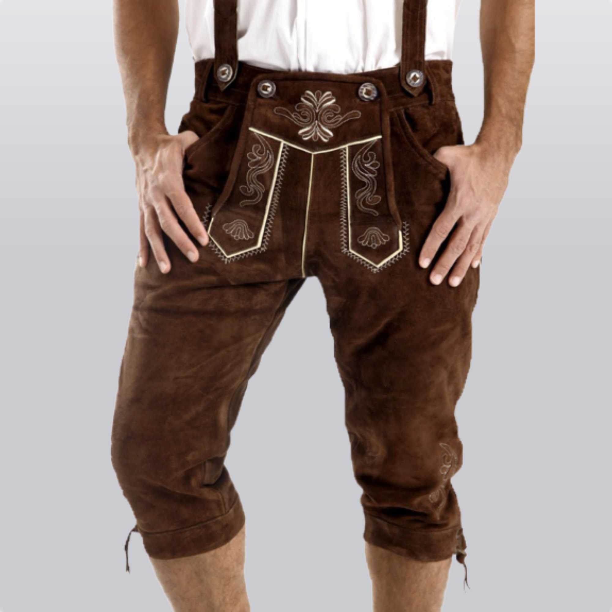 Mens Oktoberfest Lederhosen Knee Length 
