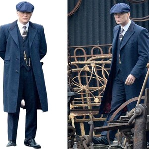 Handmade Peaky Blinders Blue Wool Overcoat Thomas Shelby -  Portugal