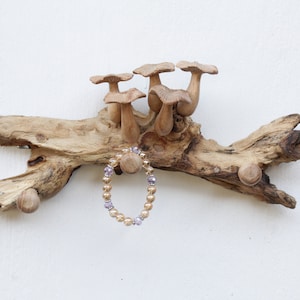 Wooden Hooks With Mushroom Wall Art, Mushroom Hook For Accessories, Vintage Wood Wall Hook, Mushroom Wall Art, Unique Hook, Valentine Gift