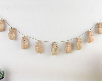 Wooden Owl Garland, Owl Wall Deco, Animal garland, Wall Hanging Garland, Owl Deco, Owl Wall Art, Home Deco, Gift For Him, Her, Valentine Gif