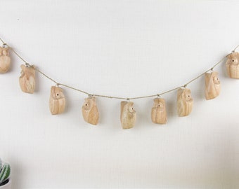 Wooden Owl Garland, Owl Wall Deco, Animal garland, Wall Hanging Garland, Owl Deco, Owl Wall Art, Home Deco, Gift for Mom, Handmade Owl Gift