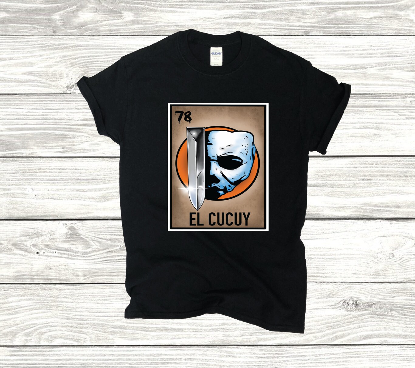El Cucuy brown Funny Mexican Loteria Theme Style T-SHIRT - Etsy India