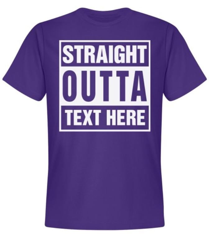 Personalized Straight Outta Your Text Compton Bottom Line T-shir sold ...