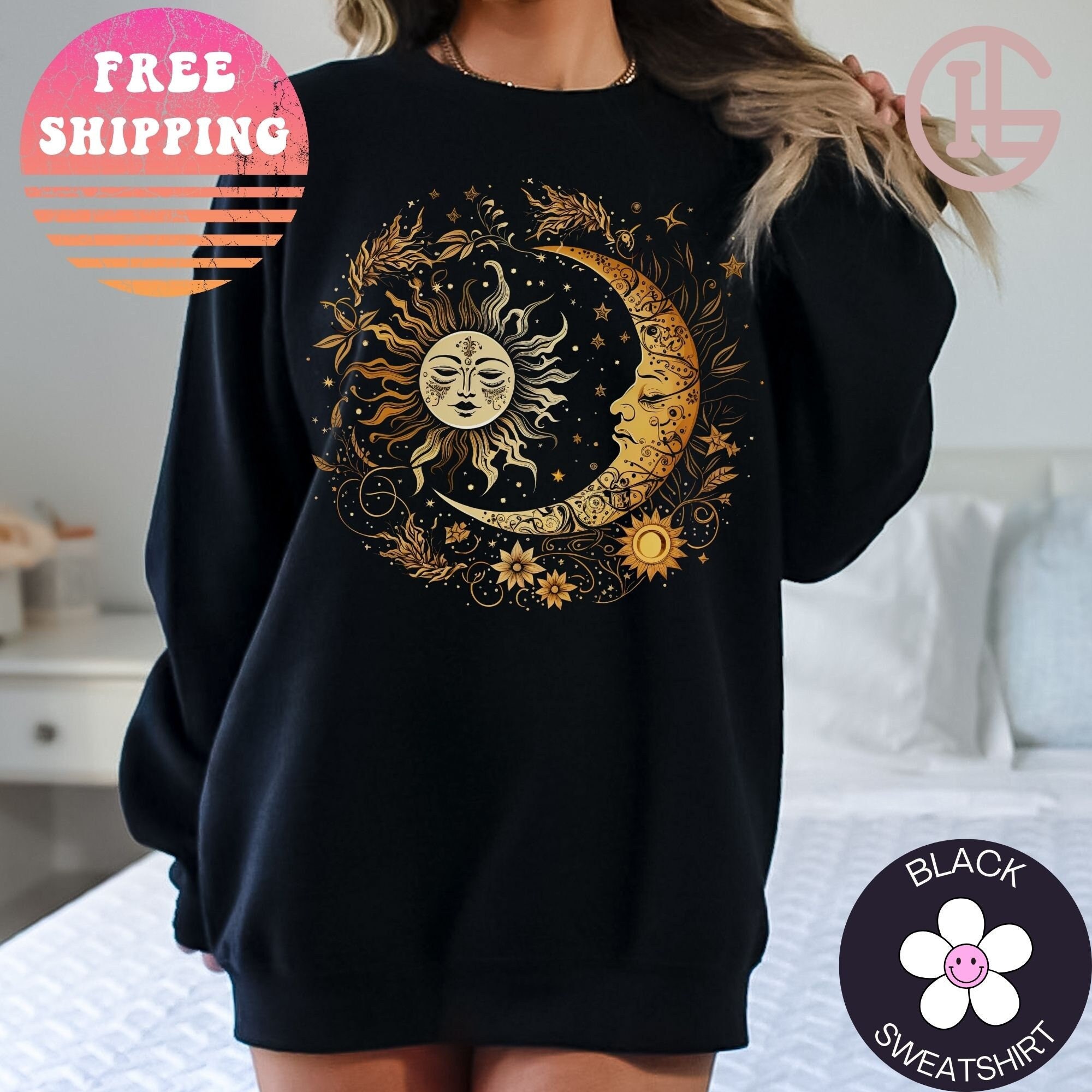 Sun and Moon Sweatshirt Astrology Sweatshirt Celestial Etsy