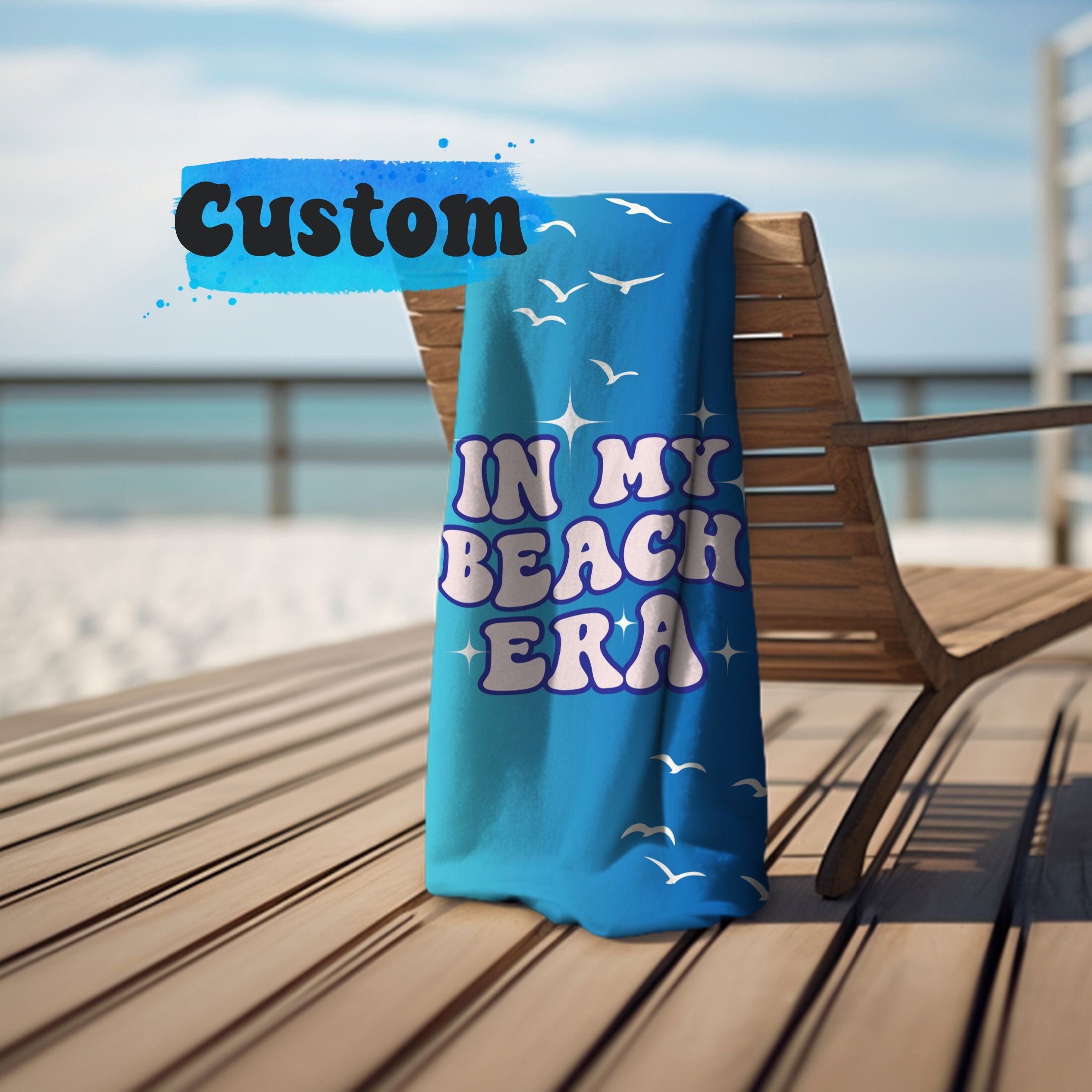 Custom Eras Beach Towel, In My Beach Era, taylor version Gifts