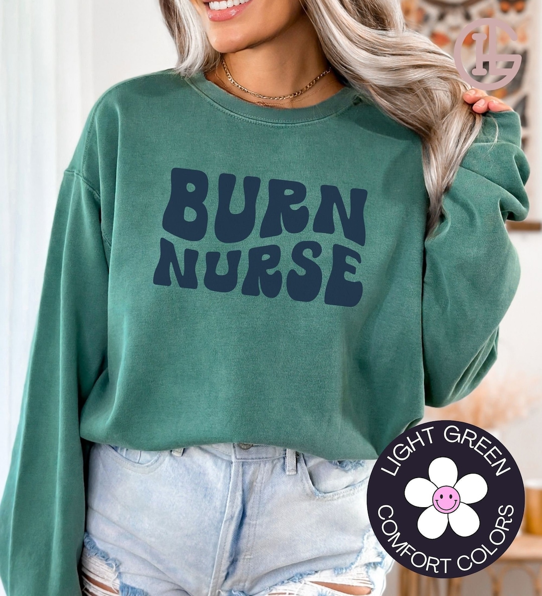 Burn Nurse Sweatshirt Comfort Colors Burn Unit Nurse Shirt Burn Nurse