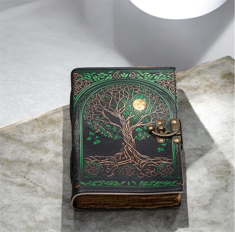 Tree of Life Leather Journal | Handmade Embossed Rustic Diary | Gift ...