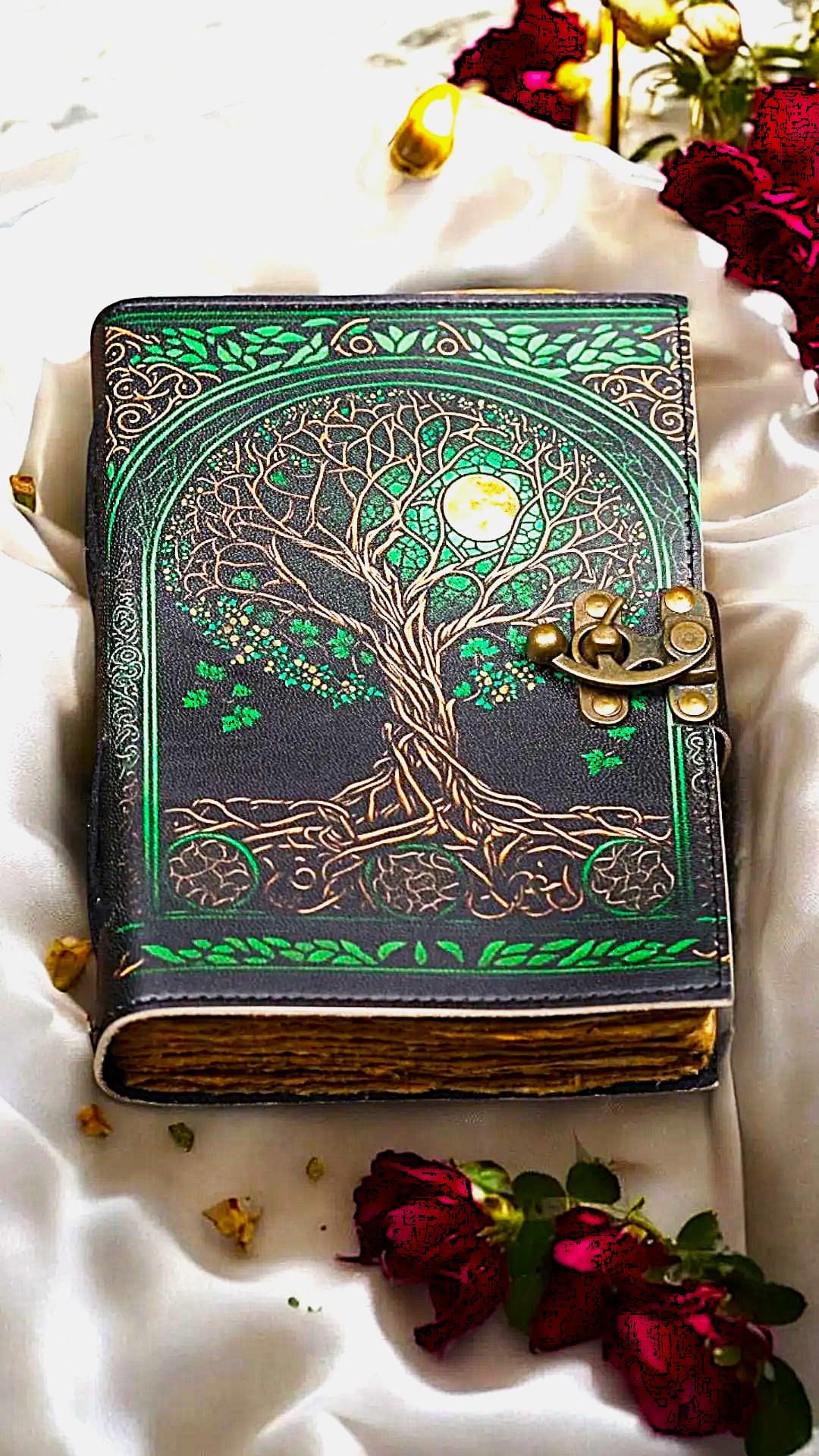 Tree of Life Leather Journal | Handmade Embossed Rustic Diary | Gift ...