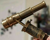 ENGRAVED DOLLOND LONDON Victorian Telescope Compass Working On Top Spyglass Handle Walking Stick Steampunk Walking Cane Handmade Gift