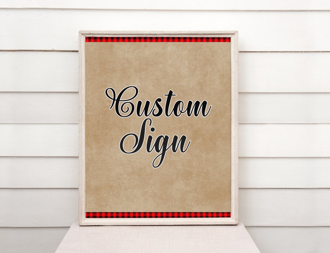 Editable Lumberjack Birthday Party Custom Sign, One Happy Camper Theme ...