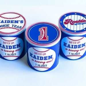 Bearbeitbares Rookie of the Year Birthday Party Favor Pringles Label, Baseball 1. Geburtstag Wrapper, Erster Geburtstag druckbare Vorlage - RK01
