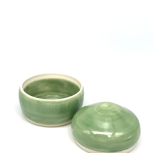 Jar with lid or keepsake urn, handmade ceramic pottery