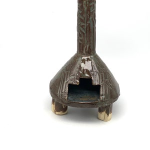 Ceramic incense burner, handmade