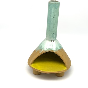 Ceramic incense burner, handmade