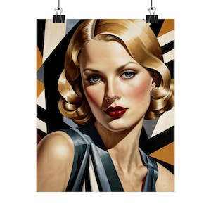 Retro 1920s Tamara de Lempicka Art Deco Estilo Alta Qualidade Matte Vertical Art Posters