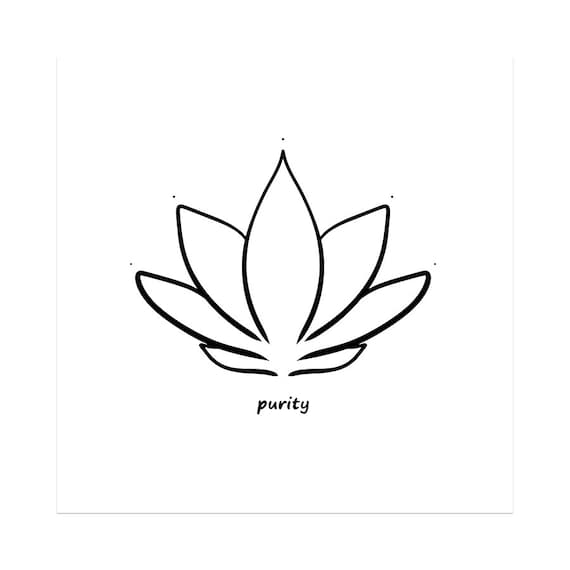 Lotus Flower/ Symbol/ Downloadable Digital Print/ Purity Etsy
