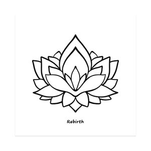 Lotus Flower/ Symbol/ Downloadable Digital Print/ Rebirth/ Wall Art/  60x60 inches