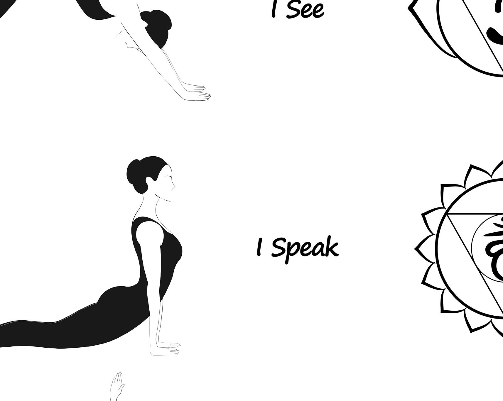 Downloadable Chakra Awakening Chart II Black and White/ 7 Chakras