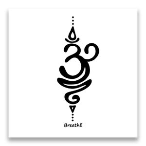 Atmen Sie Sanskrit Symbol Digitaldruck / herunterladbarer Digitaldruck / atmen Sie Sanskrit Symbol Digitaldruck / Wand Kunst / Om Symbol / 50x50 Zoll