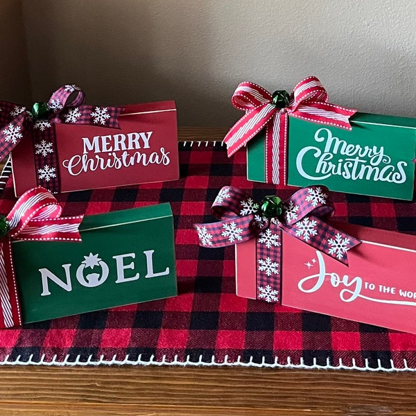 Christmas Shelf Sign / Christmas Shelf Decor / Tier Tray Decor / Wooden Christmas Decor / Rustic Christmas Decor