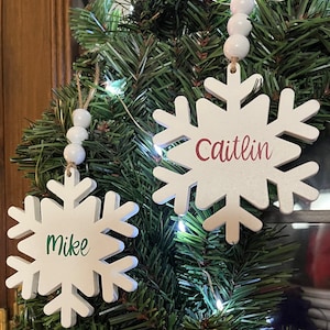 Snowflake Christmas Ornament/Custom Snowflake Ornament/Snowflake Name Ornament