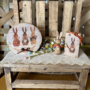 Spring Bunny/Easter Shelf Sign/Spring Bunny/Easter Shelf Decor/Spring Bunny/Easter Tier Tray Decor/Wooden Spring Bunny/Easter Decor