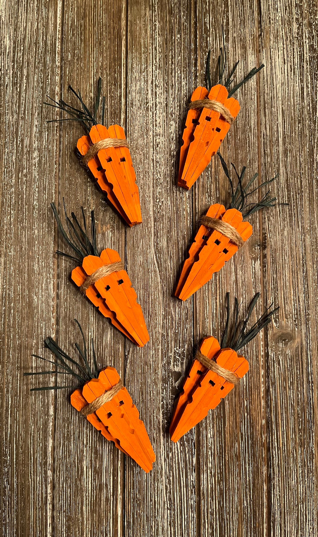 Wooden Carrots / Clothespin Carrots / Carrots Tier Tray / Mini Carrot