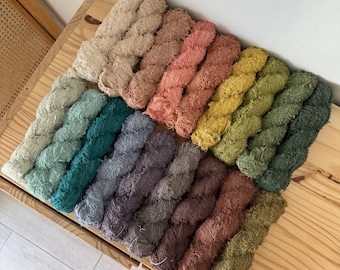 CINTA DE ALGODÓN FRIZZ 100 g // Madeja de tamaño completo // Hilo de cinta con borde deshilachado / Tejido de fibra Macramé Arte textil Tela reciclada